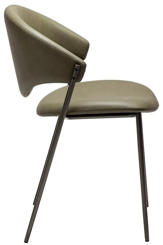 Khaki jedálenská stolička z imitácie kože Zone – DAN-FORM Denmark