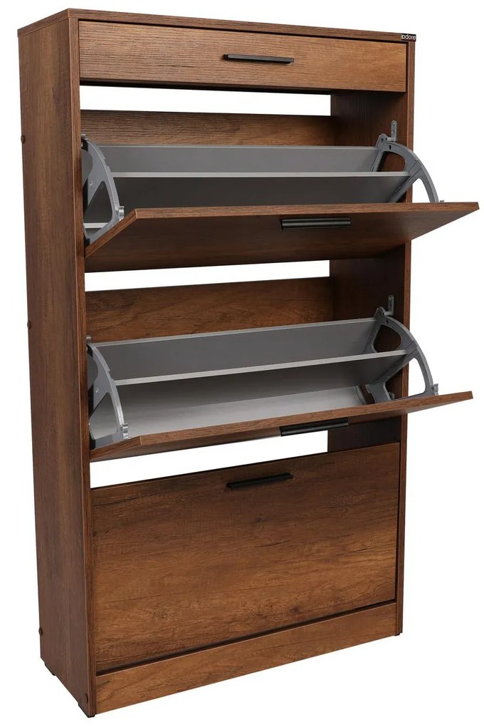 Botník (skrinka na topánky) Butoti 6 (orech oslo). Akcia -19%. Vlastná spoľahlivá doprava až k Vám domov. 1094668