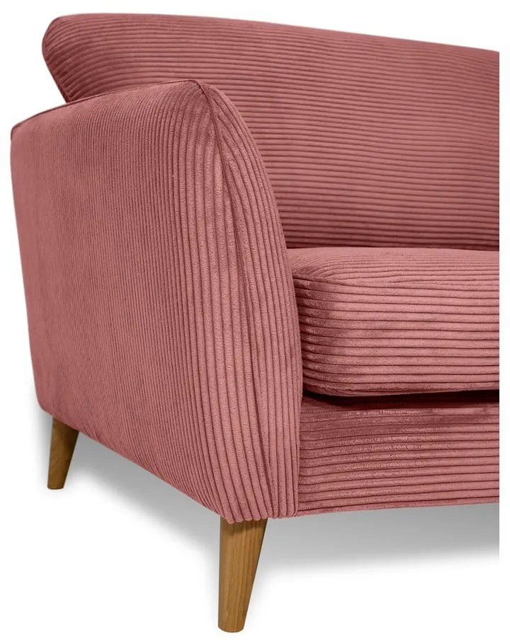 Ružová menčestrová pohovka 206 cm Paris – Scandic