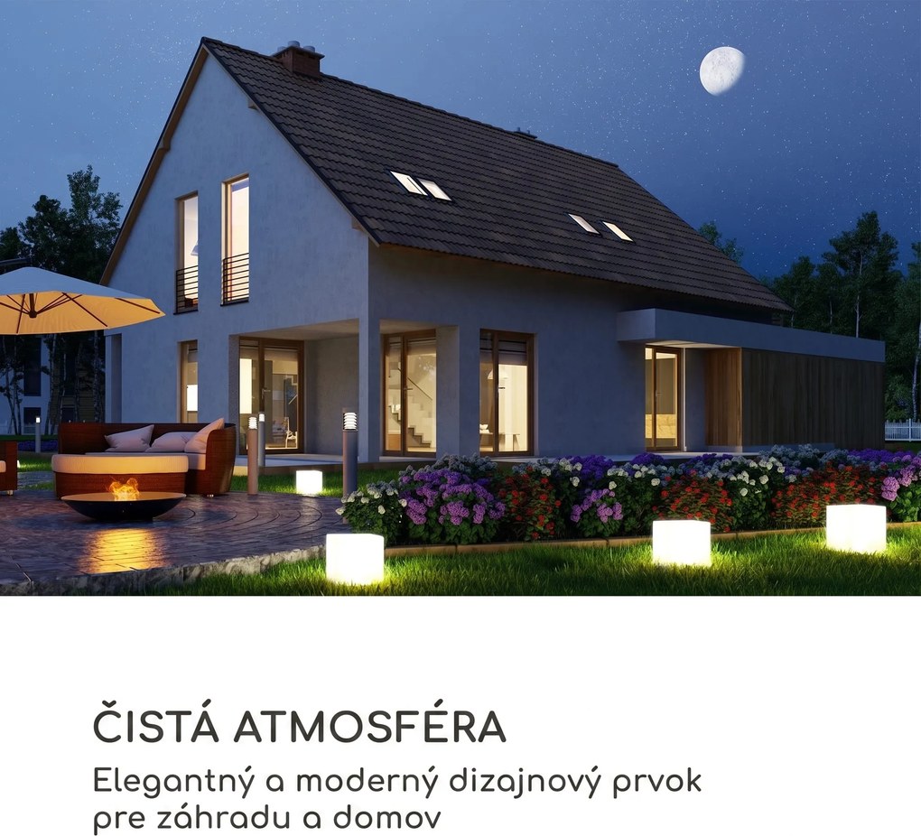 Blumfeldt Shinecube XL svietiaci kocka 40x40x40 cm 16-farebná LED 4 režimy svetla biela