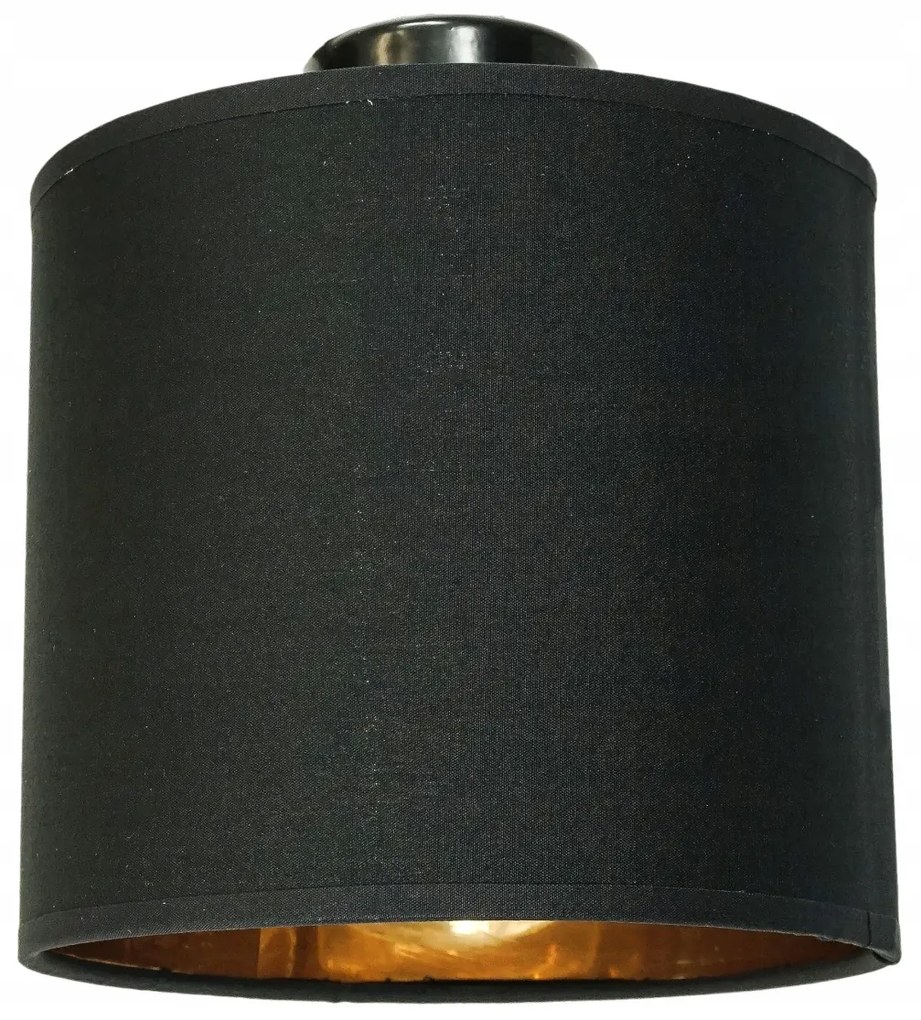 BERGE Závesné stropné svietidlo LED drevený trámový 2xE27 Luster Loft Lampshade Gold