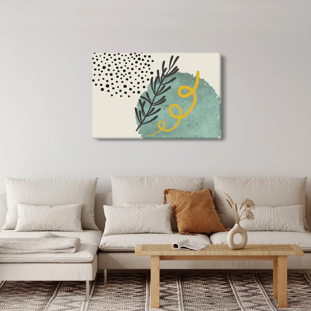 Obraz - Abstraktné listy N⁰1 (90x60 cm)