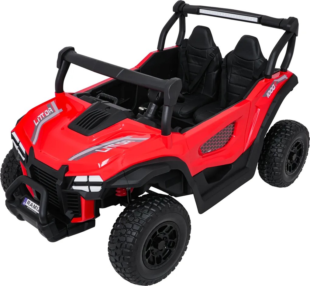 Ramiz Elektrická bugina Gravity pre deti červená + pohon 4x4 + diaľkové ovládanie
