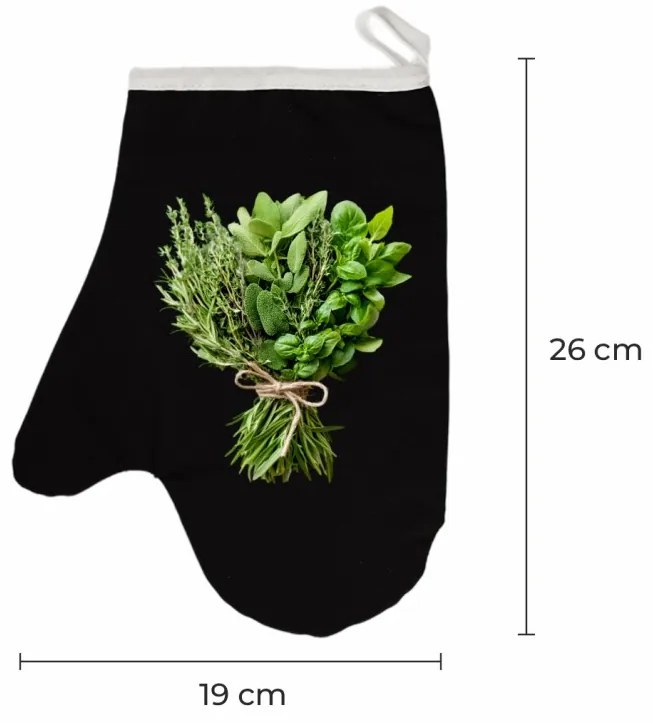 Kuchynská rukavica Minty EMI, čierna