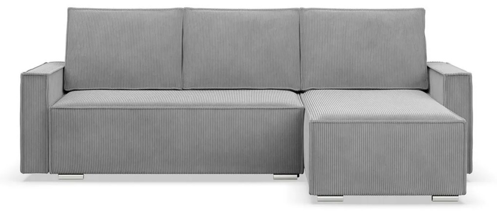 Rohová rozkladacia sedacia súprava LUCCA Sivá I