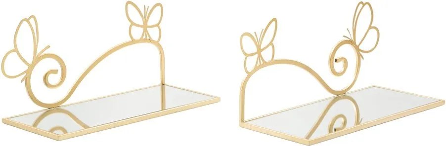 Nočný stolík v zlatej farbe Butterfly – Mauro Ferretti