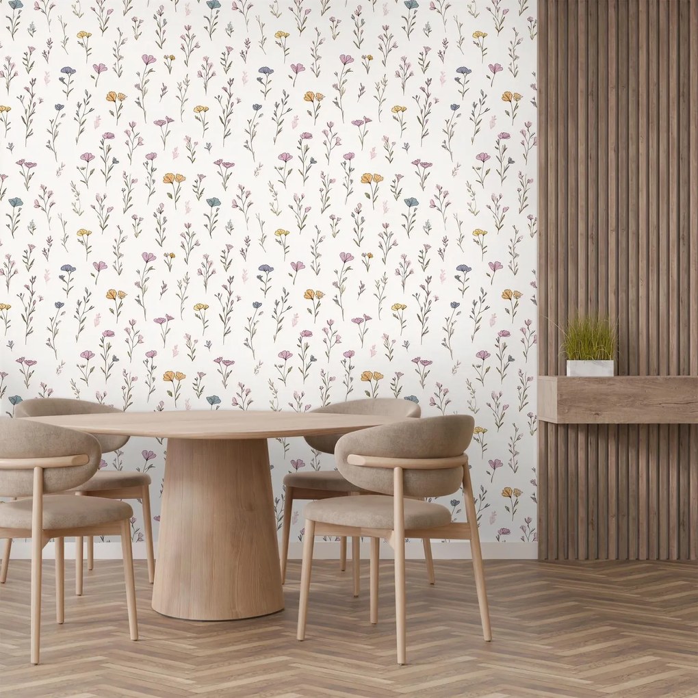 Fototapeta - Nežný kvietkovaný vzor (147x102 cm)