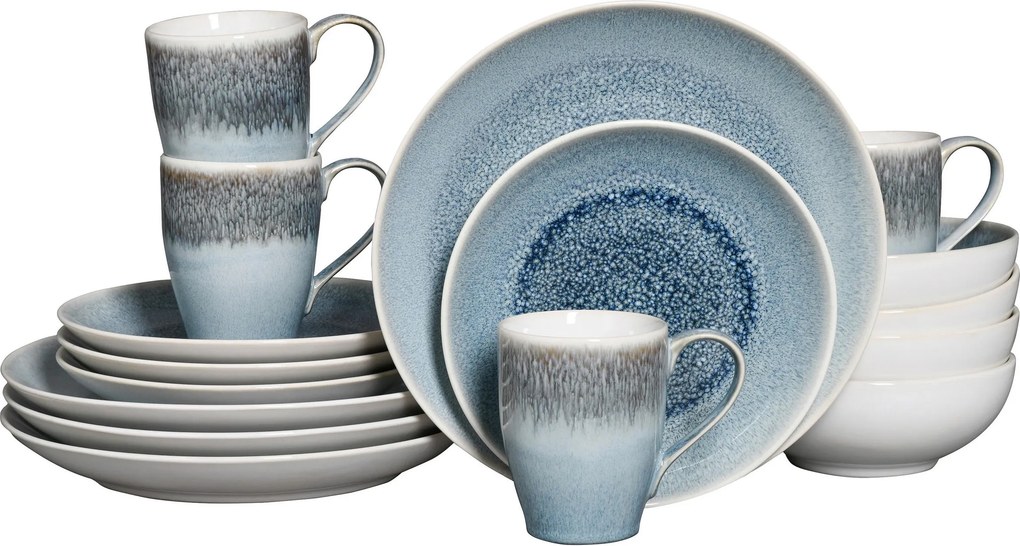 XXXLutz KOMBINOVANÝ SERVIS Caldera Eisblau 16-dielne Creatable - Online Only bytové doplnky - 007768063704