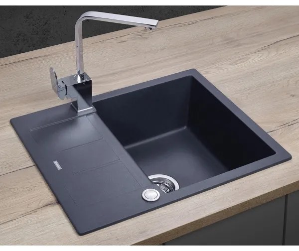 Concept DG05C45DG - Kuchynský drez CUBIS 50x62 cm granit/tmavosivý
