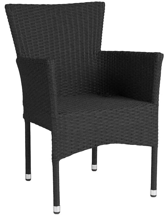 Technoratanová stolička Rana čierna