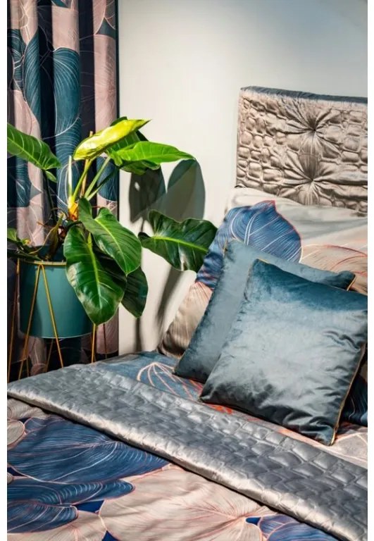 DECOREUM Zamatový záves s potlačou 140 cm x 270 cm viacfarebná 100 % polyester Rozmer varianty: 140 cm x 250 cm, Farba varianty: Hnedá 105448