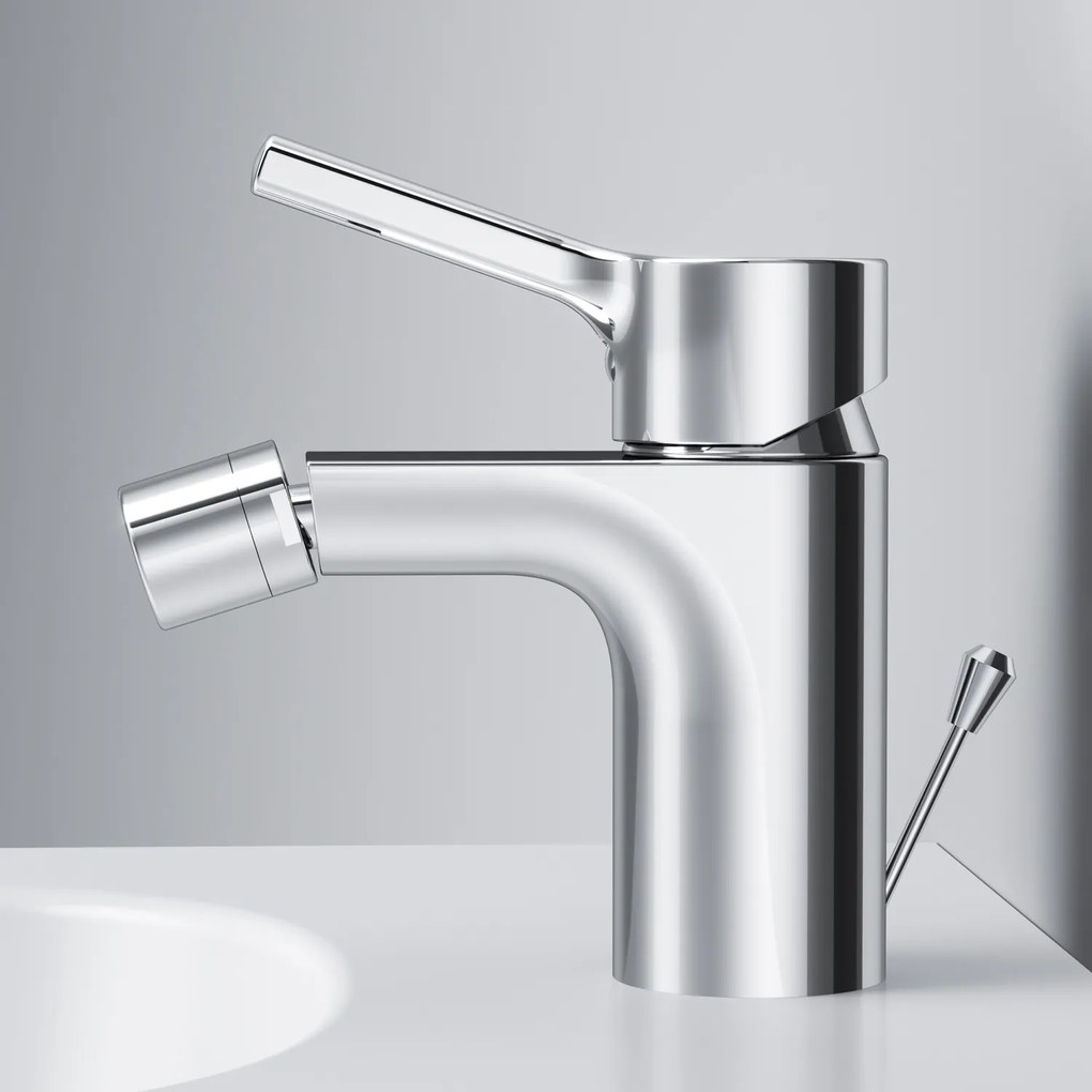 Bidetová batéria AM.PM X-Joy S FXB83100 jednopáková s odtokovým ventilom, chróm