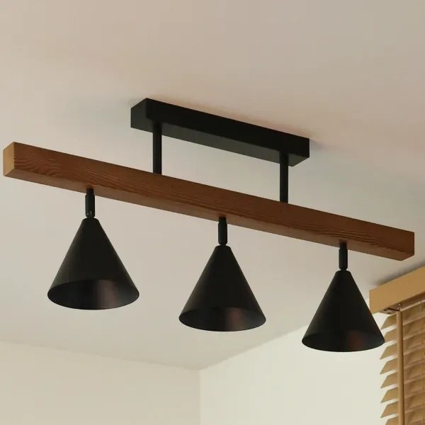 Duolla - Prisadený luster IRONLINE 3xG9/3W/230V borovica dub/čierna