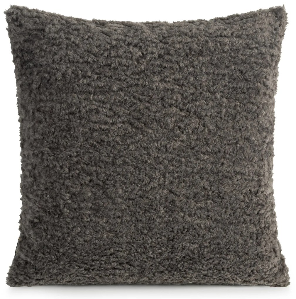 DEKORAČNÁ OBLIEČKA NA VANKÚŠ BUKLA 50X50 CM GRAFITOVÁ