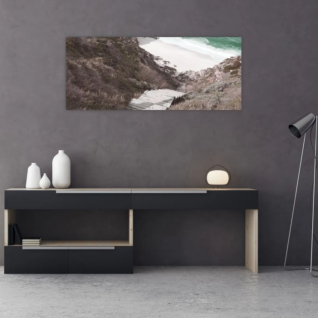 Obraz - Cesta k smaragdovému moru (120x50 cm)