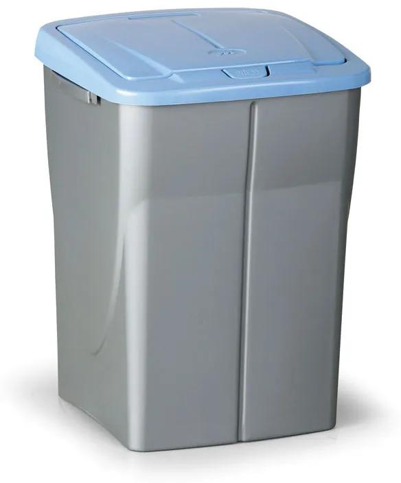 Odpadkový kôš (š x h x v): 37 x 36,5 x 51,5 cm, 45l, veko: modré