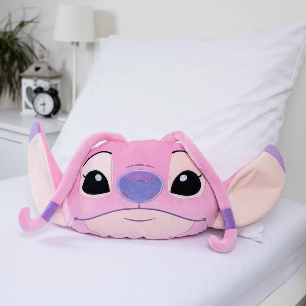 Jerry Fabrics Tvarovaný vankúšik - Lilo and Stitch "Angel Pink"