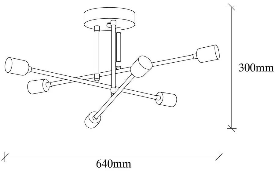 Stropné svietidlo v bronzovej farbe 64x64 cm Flower – Opviq lights