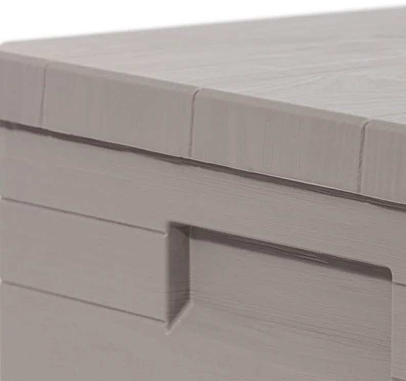 WOODYS záhradný plastový úložný box 90 L, svetlo šedá