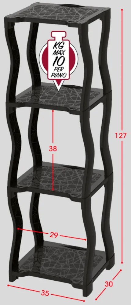 BAMA Regál POKER, antracit