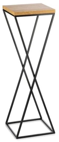 Stojan na kvety 70x24 cm čierna/hnedá