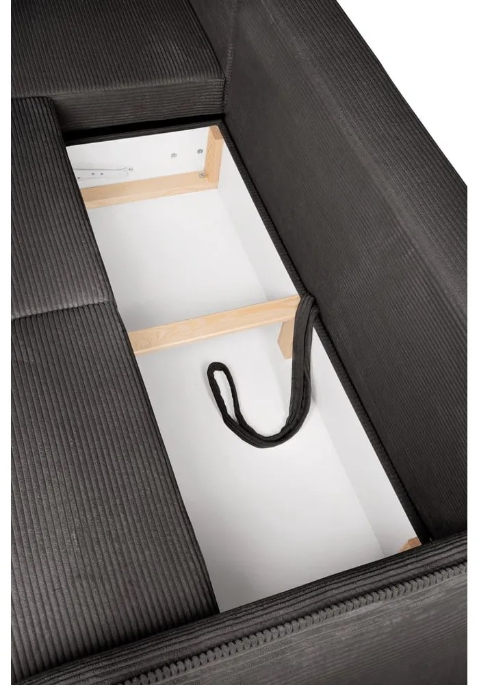 Sivá menčestrová rozkladacia rohová pohovka (ľavý roh) Tori – Bonami Selection