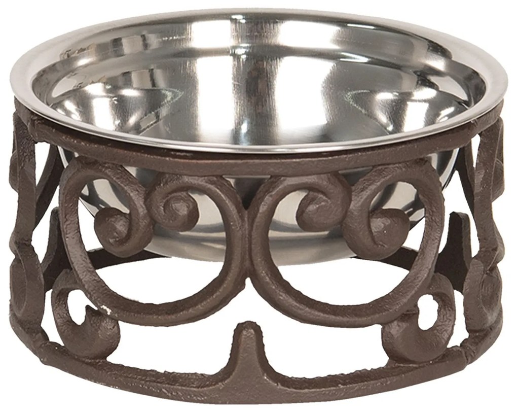 Miska vo zdobenom kovovom stojane - Ø 17*9 cm