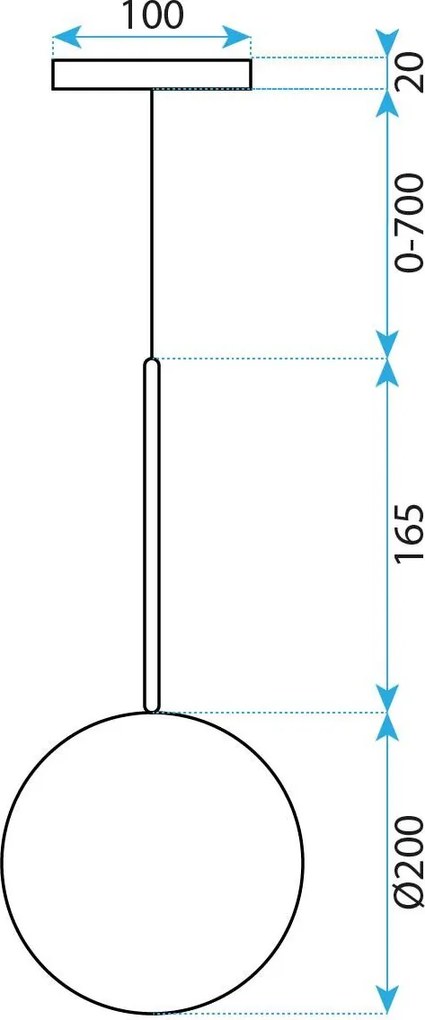 Toolight Toolight, sklenené guľové závesné stropné svietidlo 20cm, 1xG4, APP1685-1CP, chróm, OSW-04305