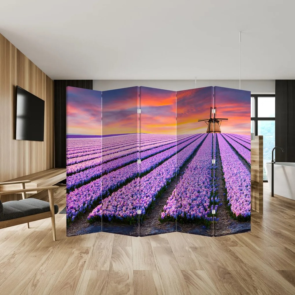 Paraván - Kvetinová farma (210x170 cm)