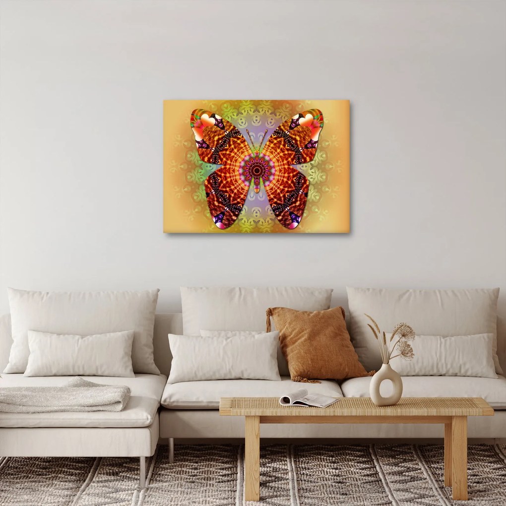 Obraz - Etno motýľ (70x50 cm)
