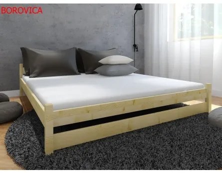 Sammer Klasická drevená posteľ s čelom a roštom DARIA DARIA 120 x 200 cm Sivá