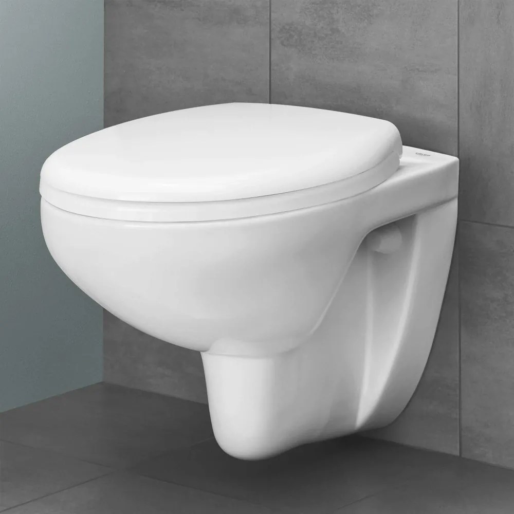 GROHE Bau Ceramic závesné WC Rimless s hlbokým splachovaním, 368 x 531 mm, alpská biela + SoftClose sedátko s poklopom, 39351000