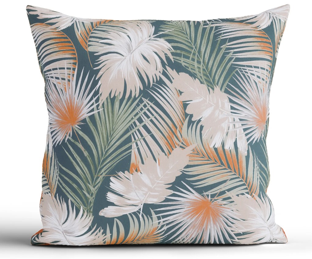 Bavlnená obliečka na vankúš Renforcé 40 × 40 cm - Taisa zelená/terakota