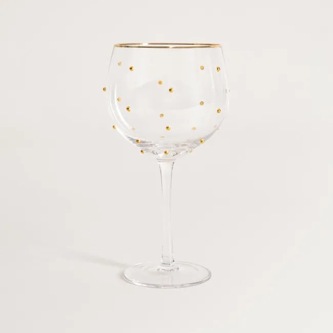 Pohár na stopke PEDRA s bodkami 763304 520 ml