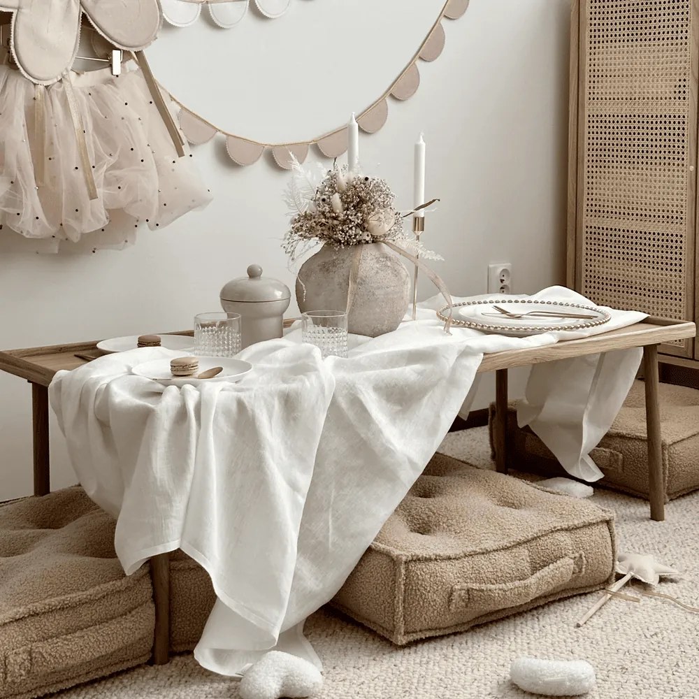 Prešívaný puf čokoládová 46x46x13cm