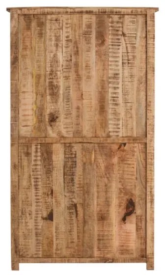 furniture-nabytek.cz - Masívna vitrína z mangového dreva, lakovaná, hnedá – 100×42×180 cm