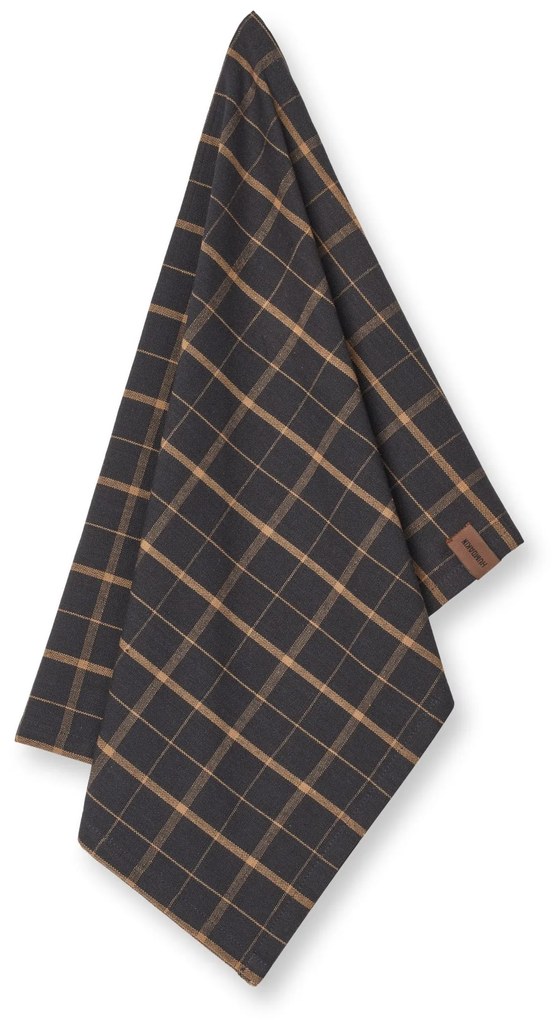 Humdakin Utierka z recyklovanej bavlny Brown Plaid - set 2 ks