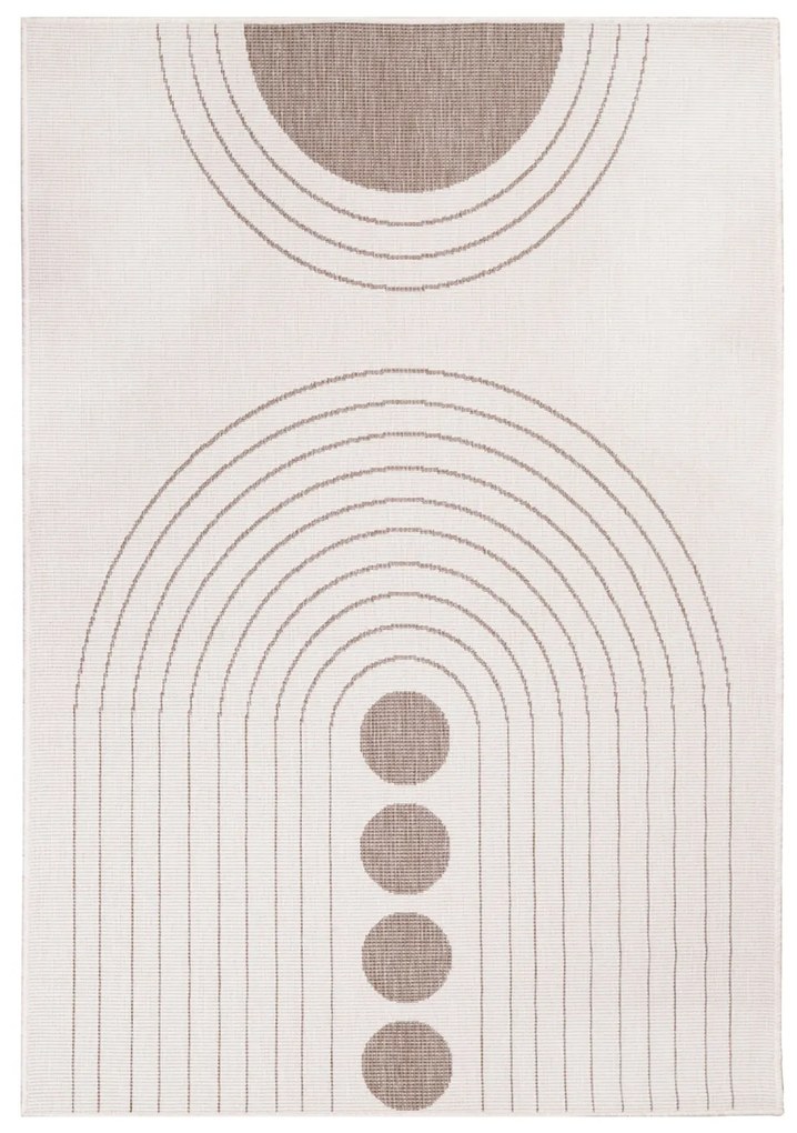 Dekorstudio Obojstranný koberec na terasu DuoRug 5739 - béžový Rozmer koberca: 200x290cm
