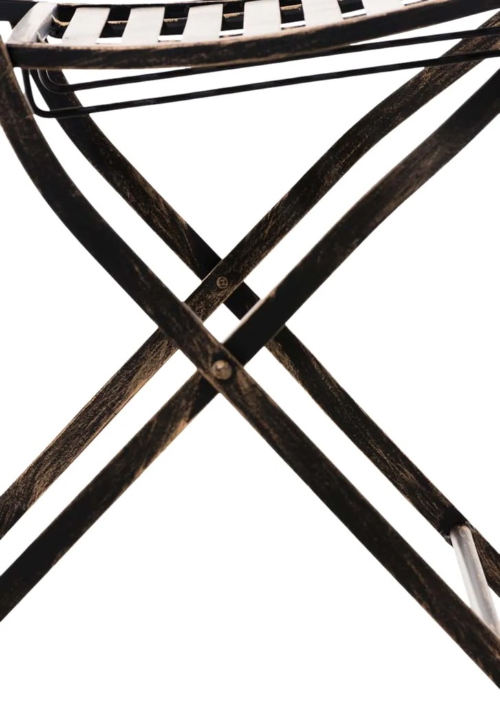 Kovová skladacia stolička Sibell (SET 2 ks) - Bronzová