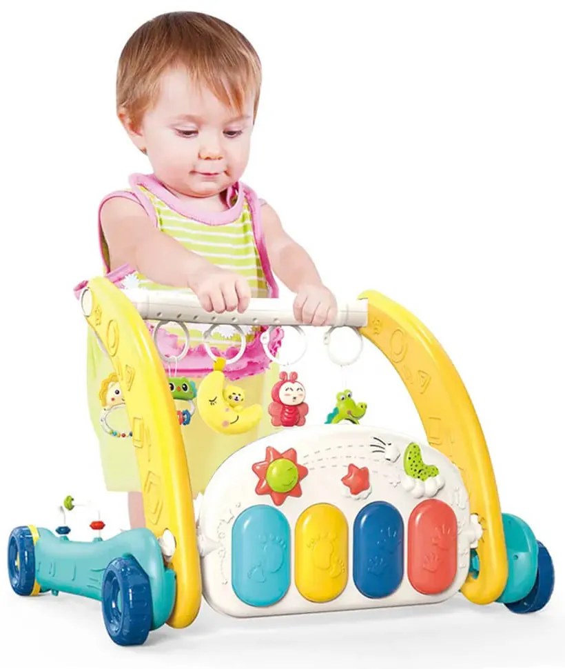 Pomôcka na chodenie pre deti a podložka na hranie klavír, 2 v 1