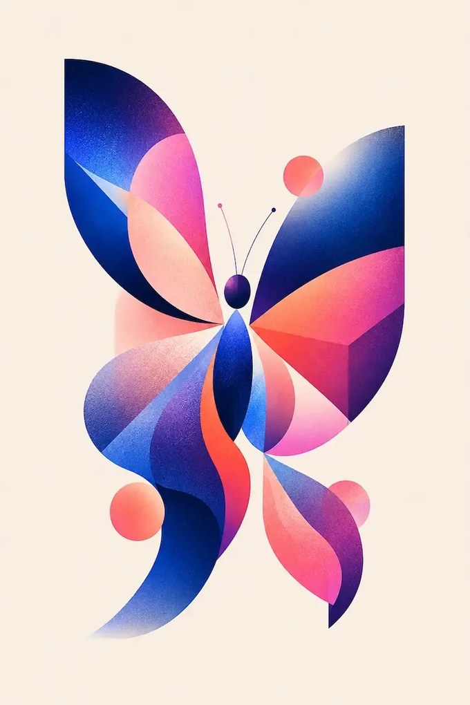 Motýľ - Metalický obraz 70x50cm