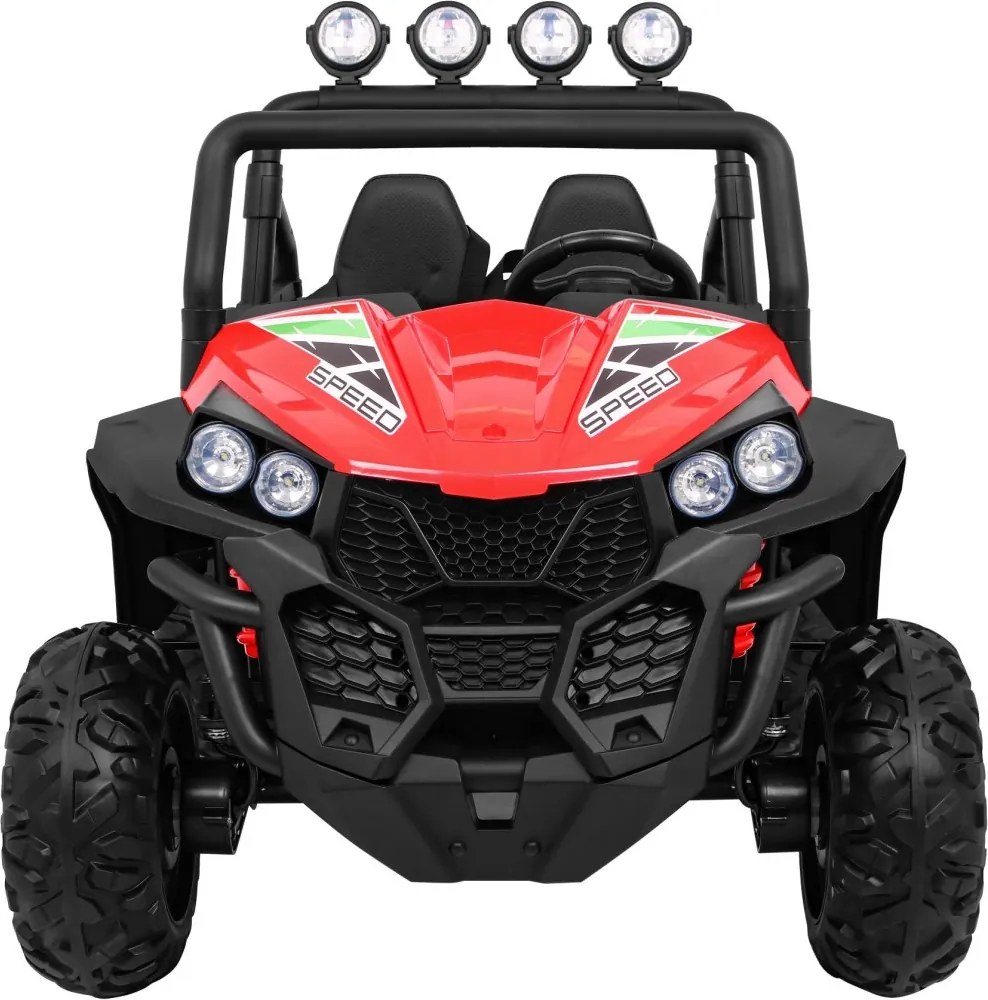 Ramiz Detský terénny výťah Grand Buggy Červená + pohon 4x4 + diaľkové ovládanie + nosič batožiny + rádio MP3 + LED