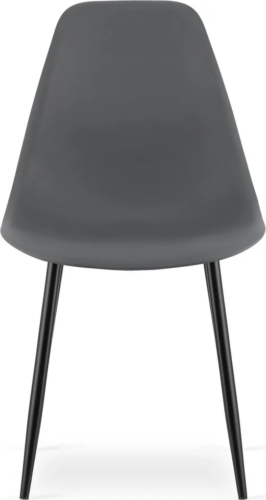 Tmavosivá stolička OSAKA s čiernymi nohami