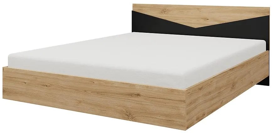 Posteľ 160 Aston 8 Večný dub/čierna