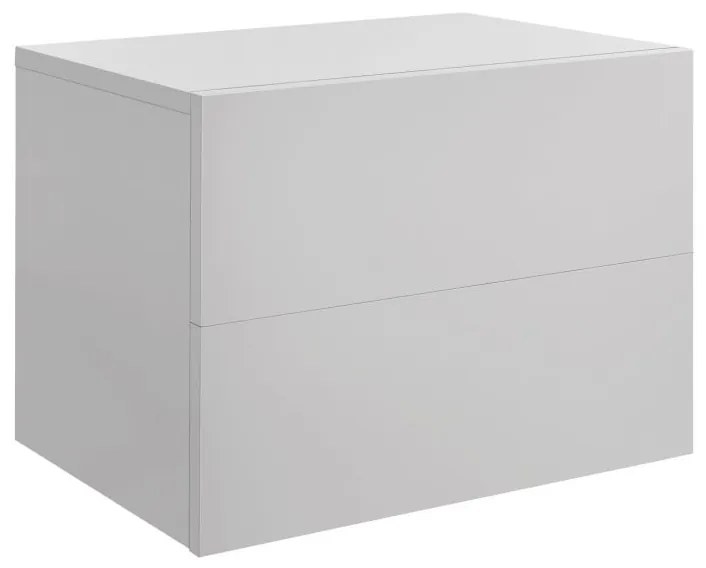 Nástenný nočný stolík 40x29x30 cm, 2 zásuvky, biely