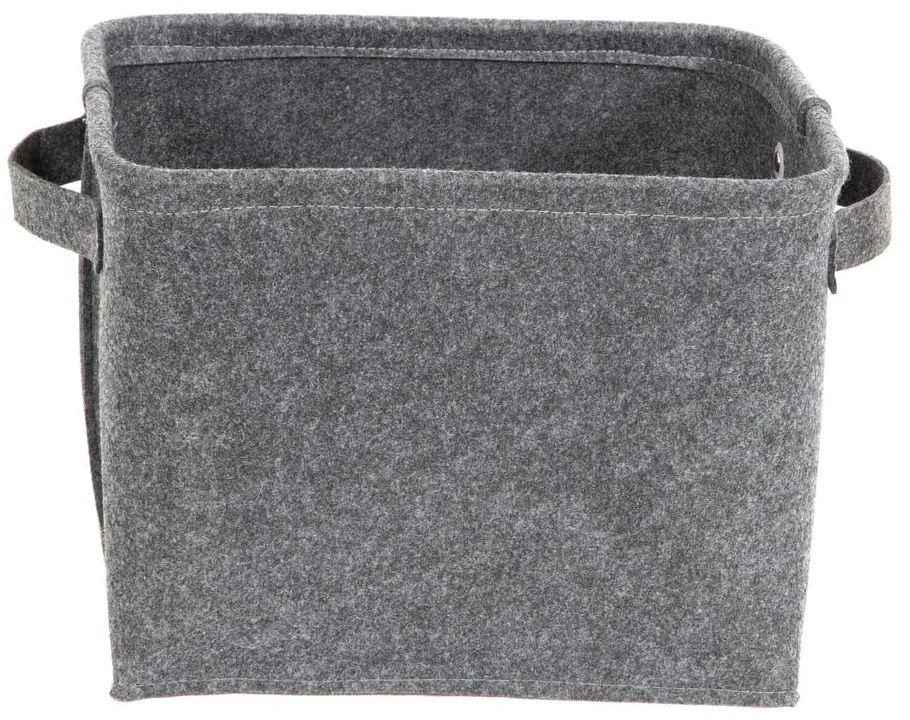 Sivý plstený úložný košík Compactor Felt Basket, 29 x 24 cm