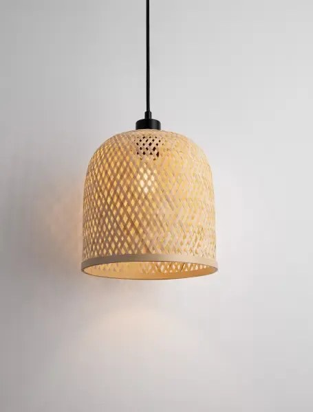 LED prírodno-čierny dizajnový luster Intra