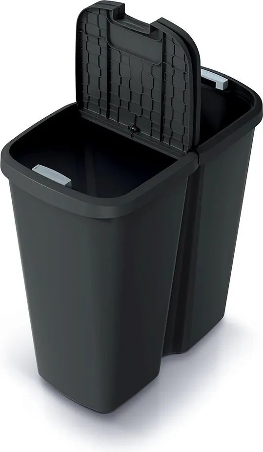 Odpadkový kôš COMPACTO DUA 45 L čierny