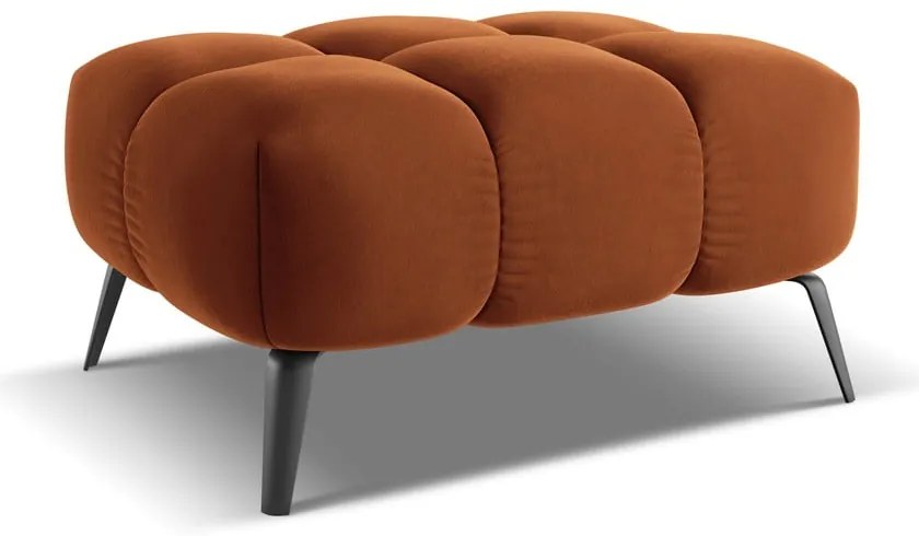 Oranžová zamatová podnožka Nalu – Makamii