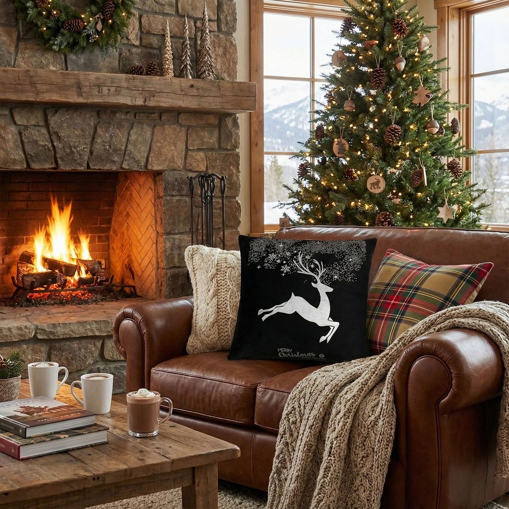 Tutumi Tutumi, obliečka na vankúš 45x45 cm, vzor BC21, čierna, NAZ-88012